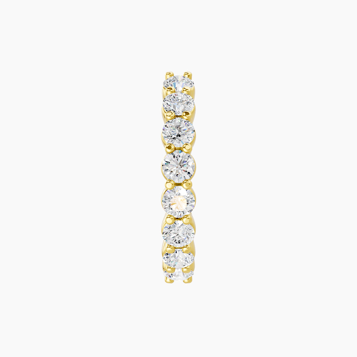 Vesta | 18k Yellow Gold 9.5 mm Diamond Hoop Piercing
