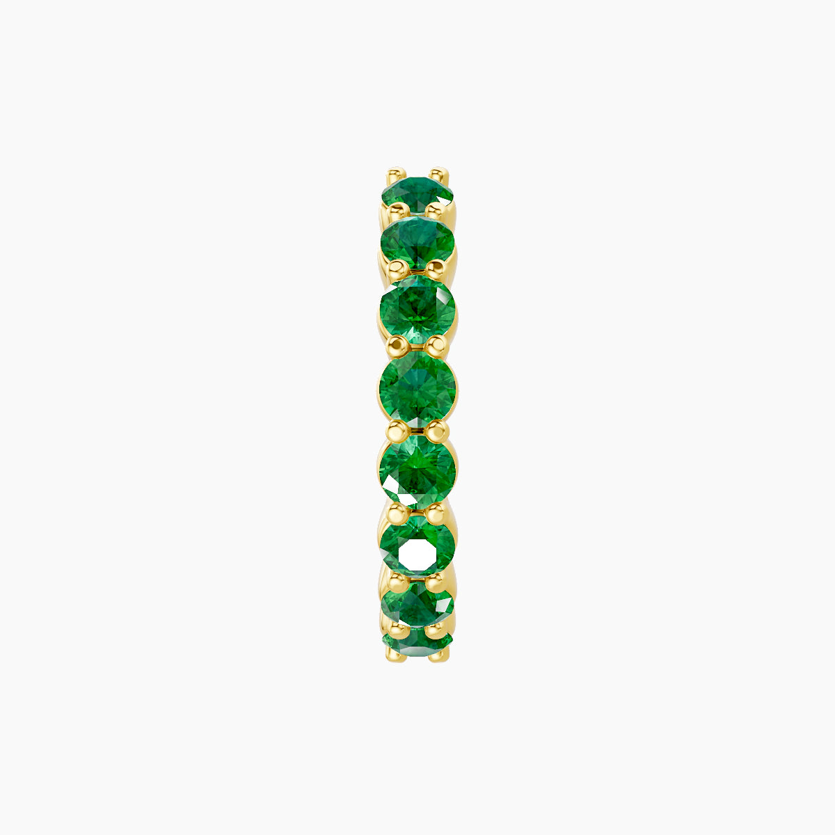 Vesta | 18k Yellow Gold 9.5 mm Emerald Hoop Piercing