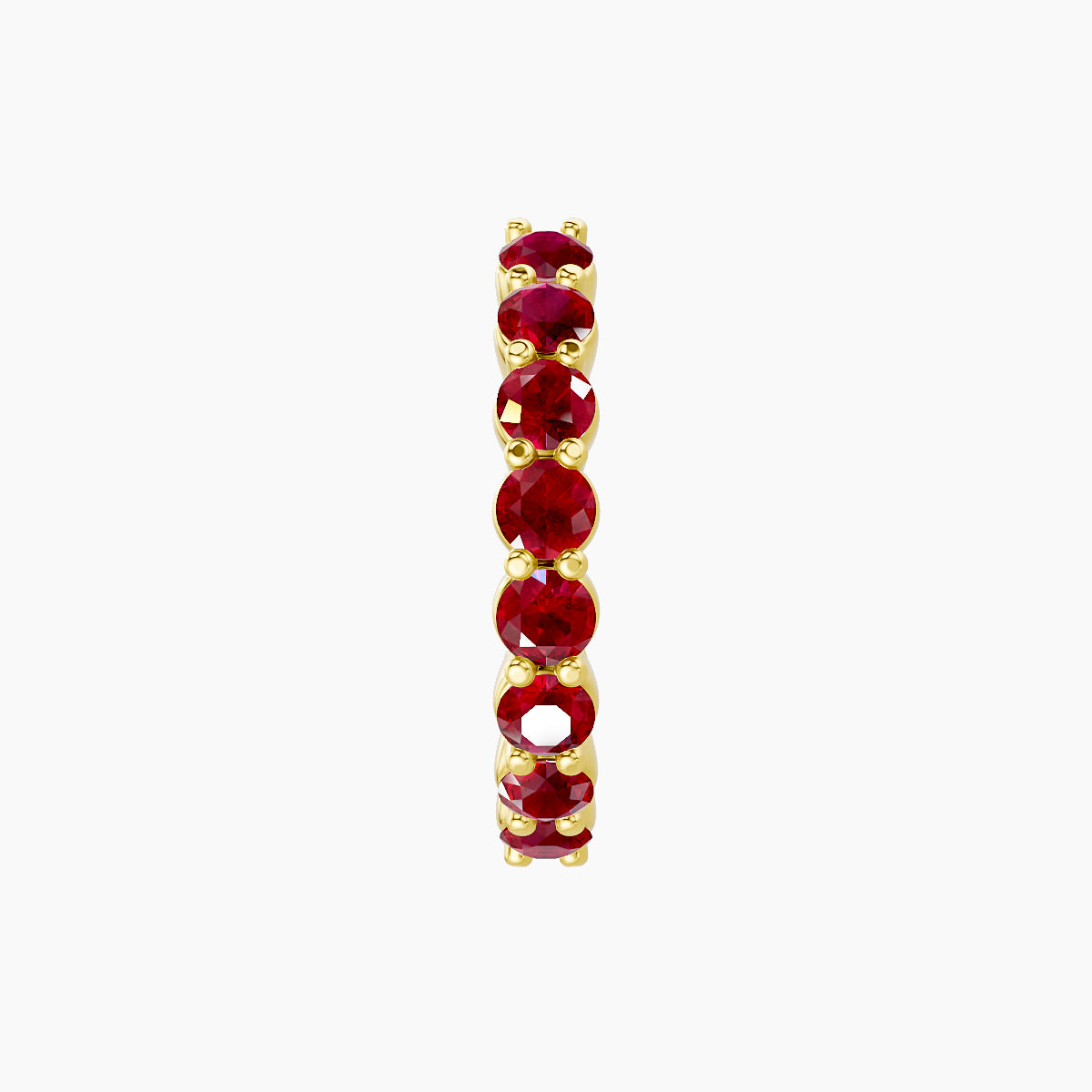 Vesta | 18k Yellow Gold 9.5 mm Ruby Hoop Piercing