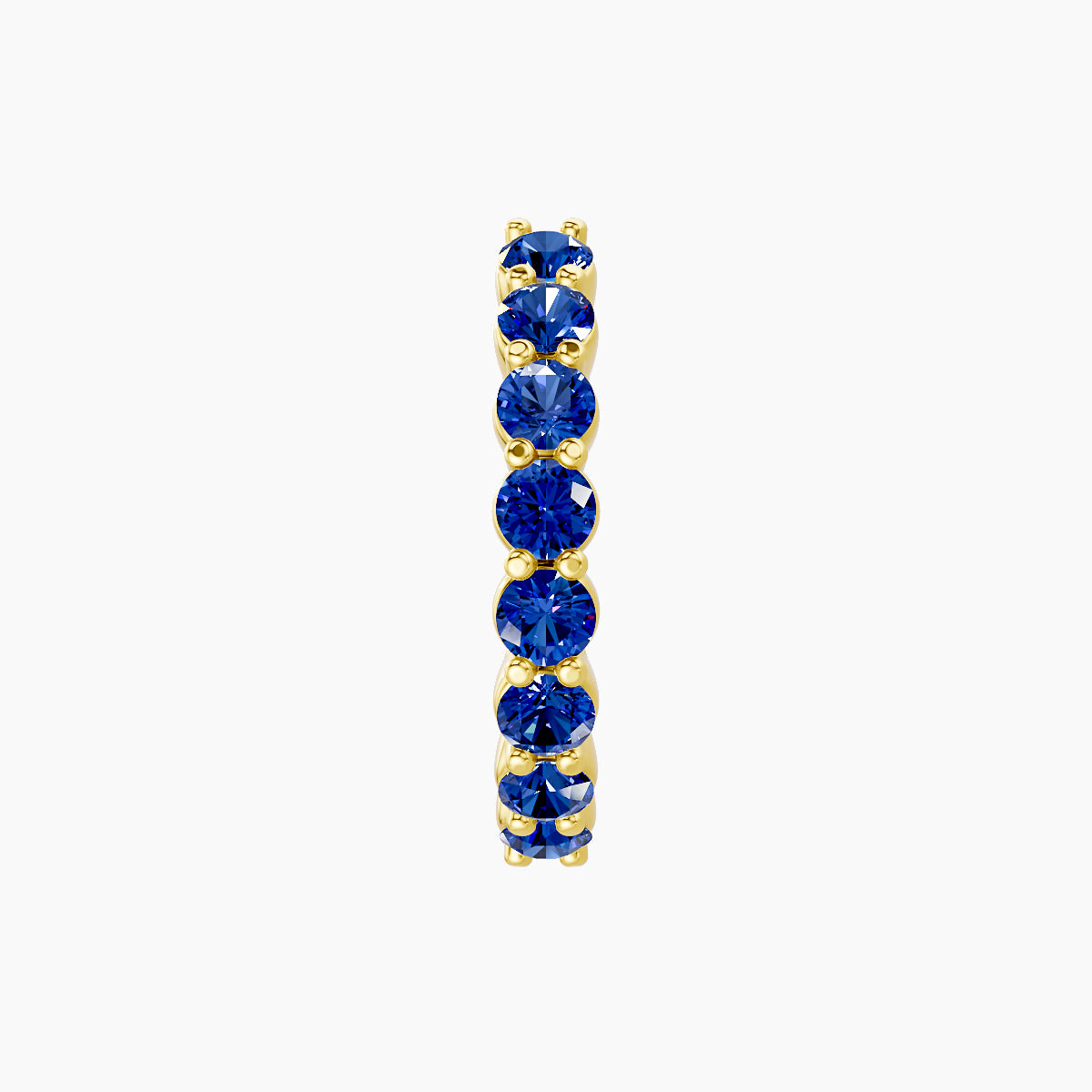 Vesta | 18k Yellow Gold 9.5 mm Sapphire Hoop Piercing