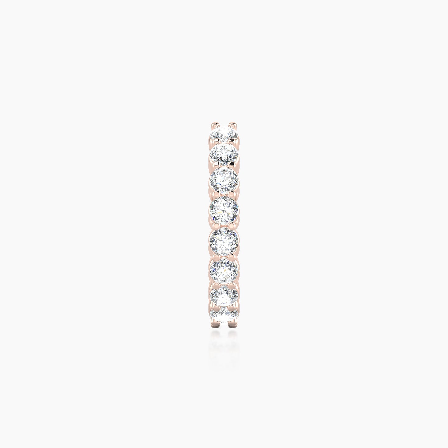 Vesta | 18k Rose Gold 9.5 mm Diamond Hoop Piercing