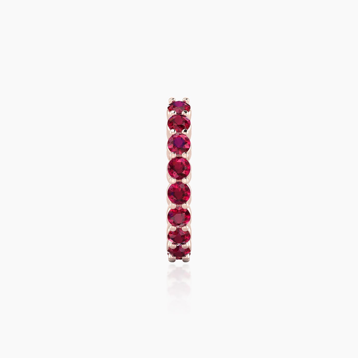 Vesta | 18k Rose Gold 9.5 mm Ruby Hoop Piercing