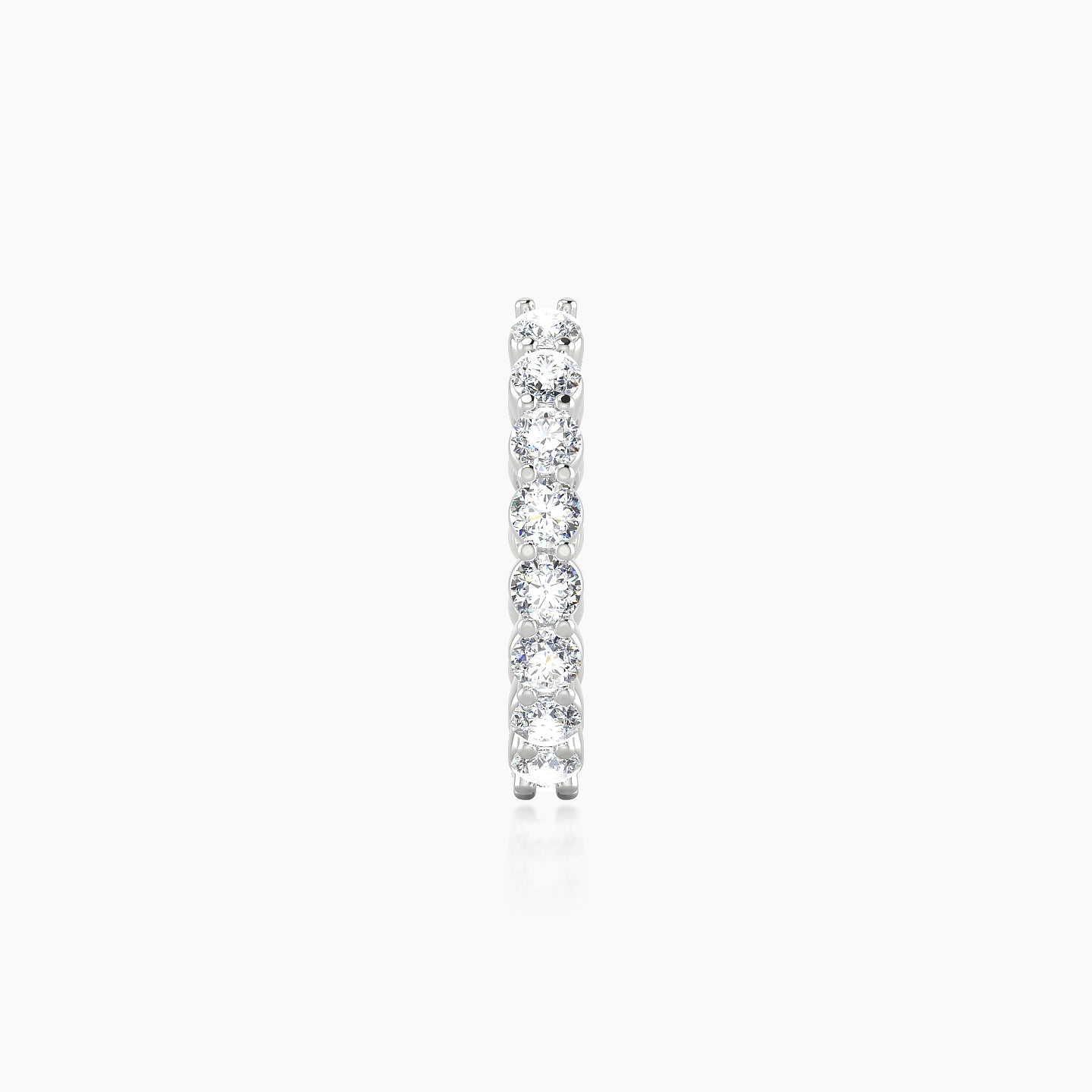 Vesta | 18k White Gold 9.5 mm Diamond Hoop Piercing