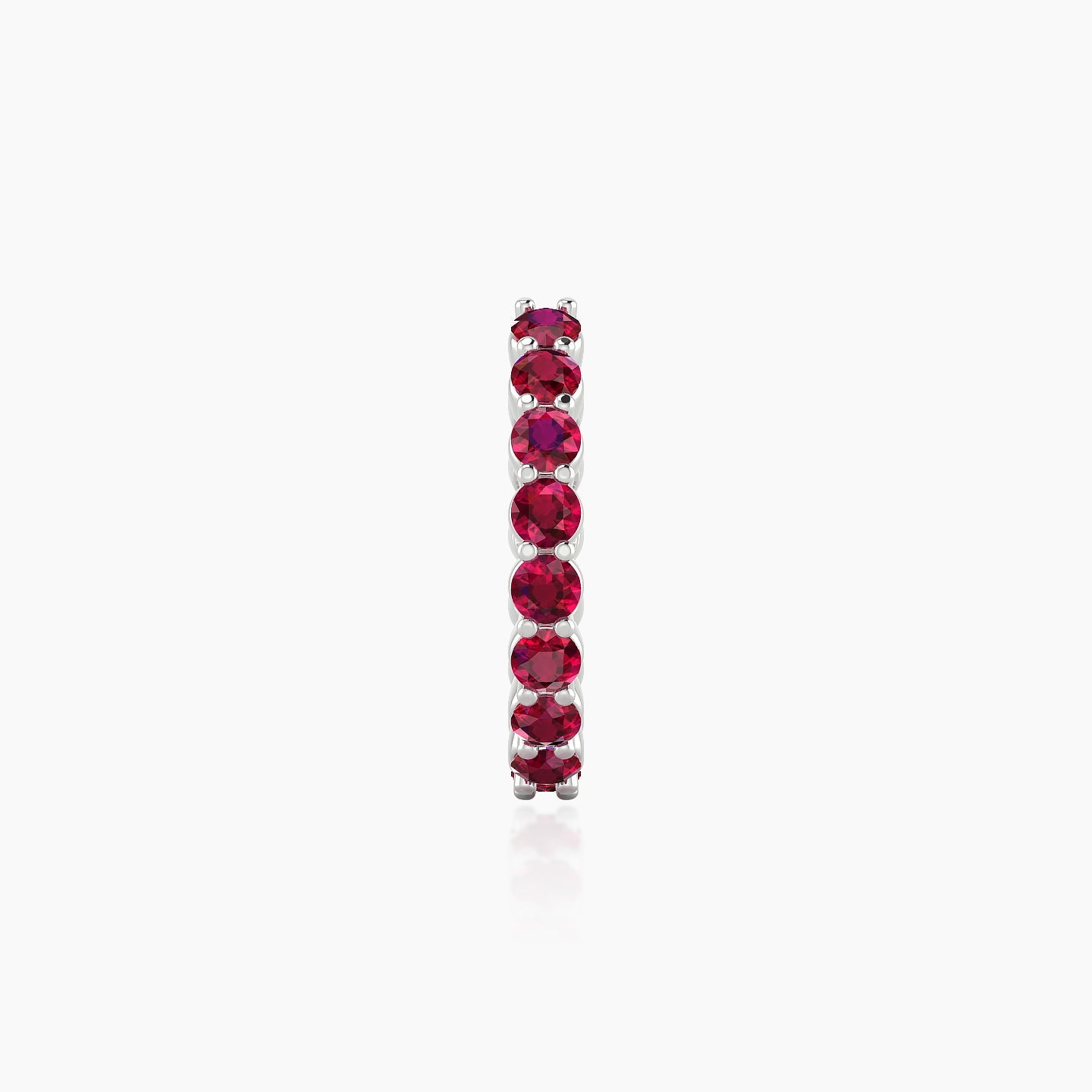 Vesta | 18k White Gold 9.5 mm Ruby Hoop Piercing