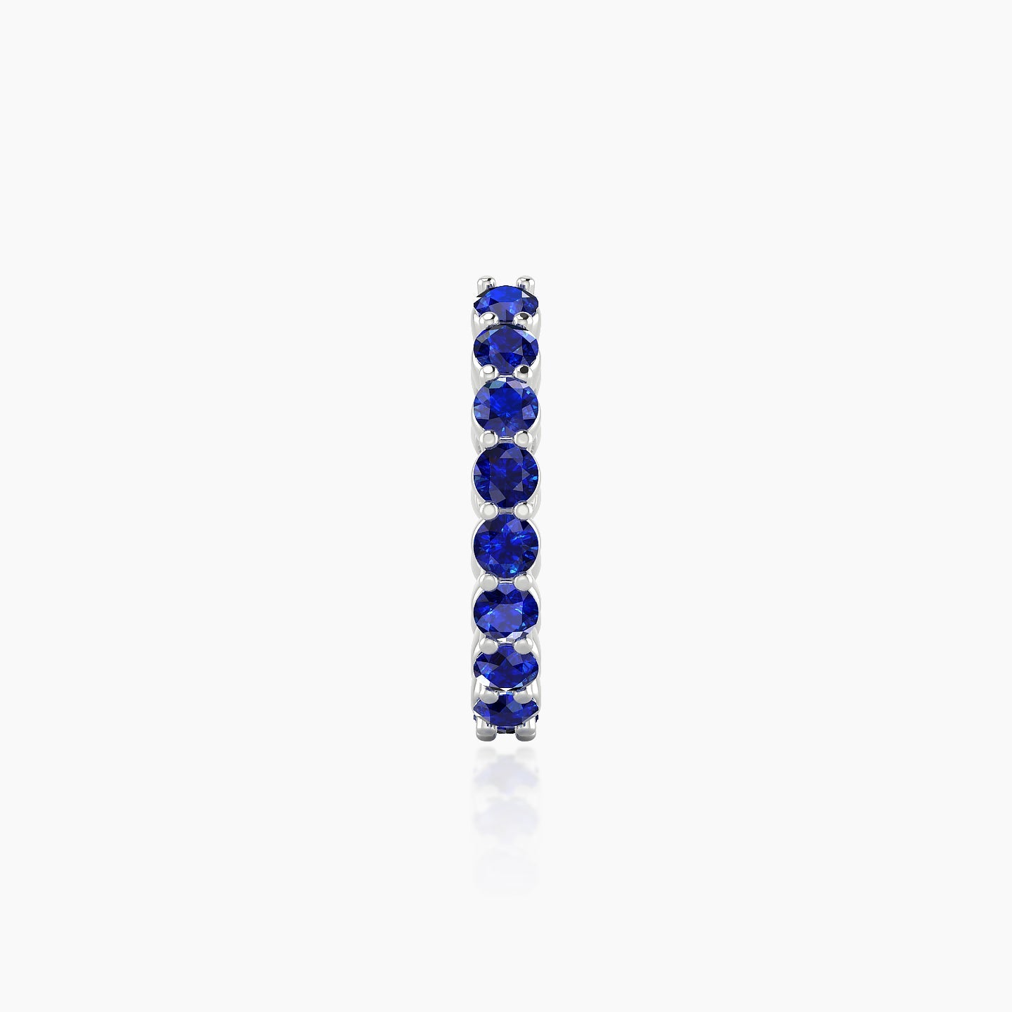 Vesta | 18k White Gold 9.5 mm Sapphire Hoop Piercing