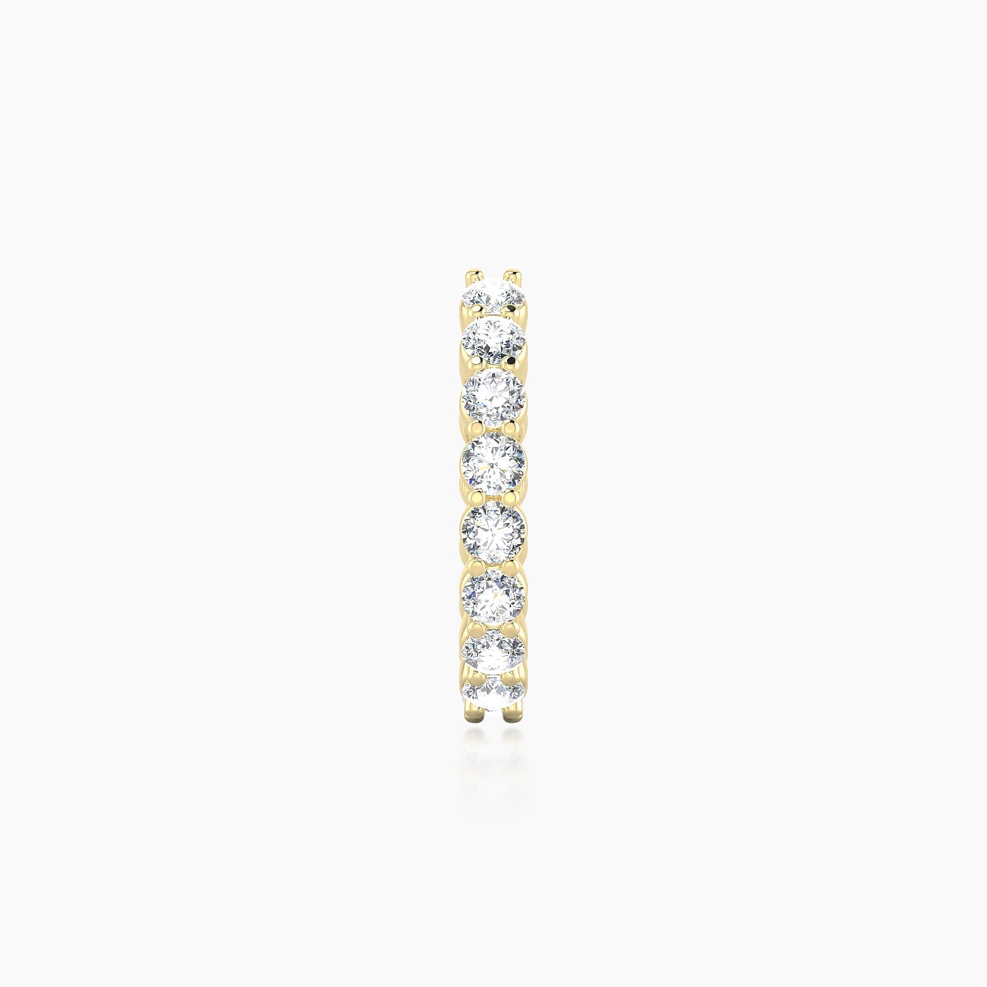 Vesta | 18k Yellow Gold 9.5 mm Diamond Hoop Piercing