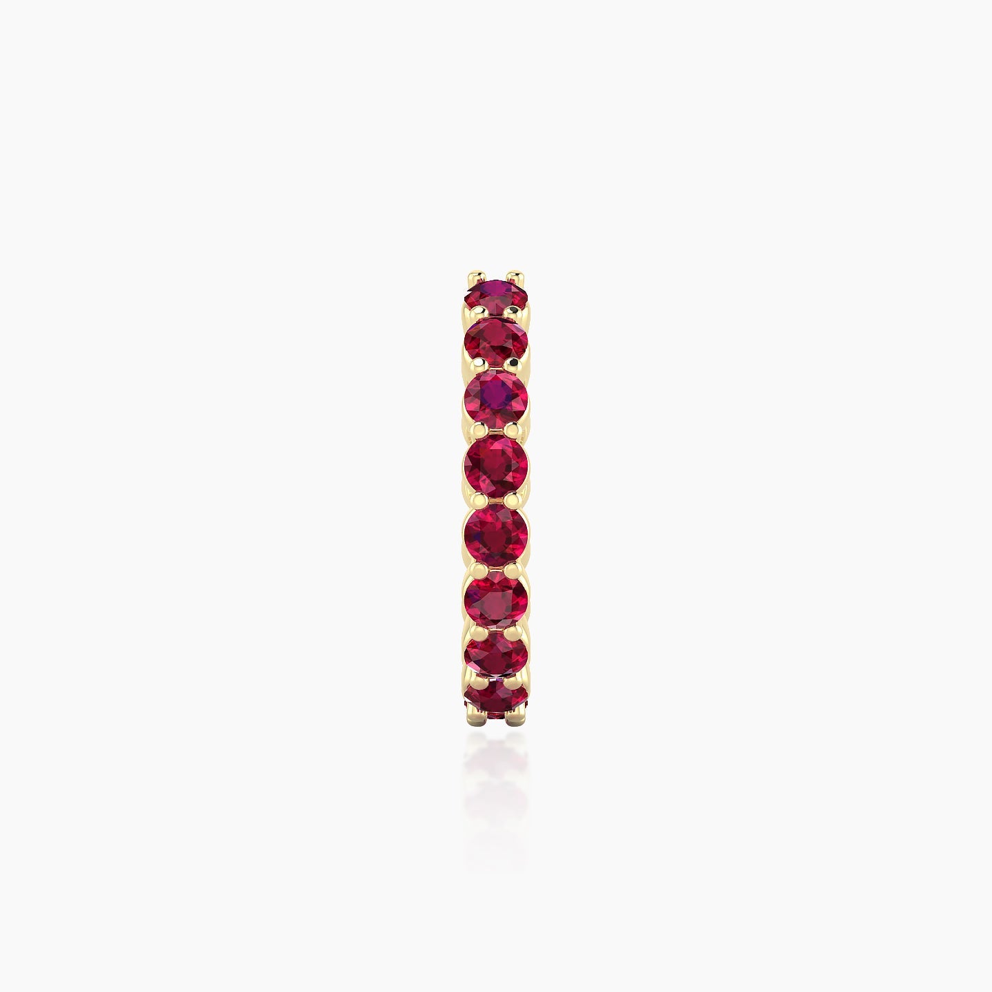 Vesta | 18k Yellow Gold 9.5 mm Ruby Hoop Piercing