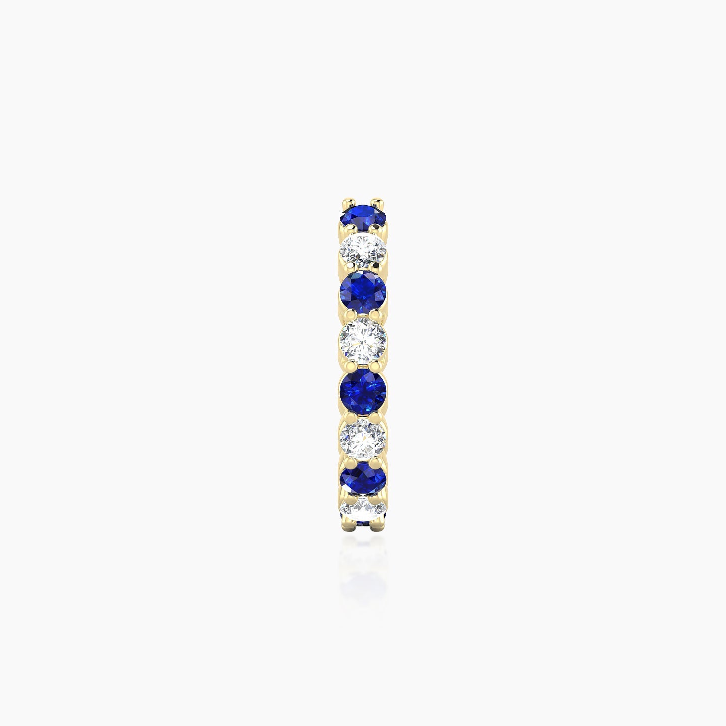 Vesta | 18k Yellow Gold 9.5 mm Sapphire & Diamond Hoop Piercing