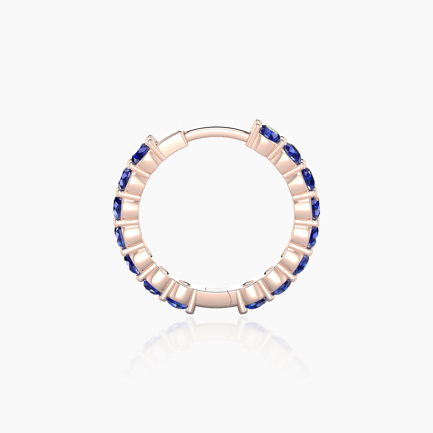 Vesta | 18k Rose Gold 9.5 mm Sapphire Hoop Piercing