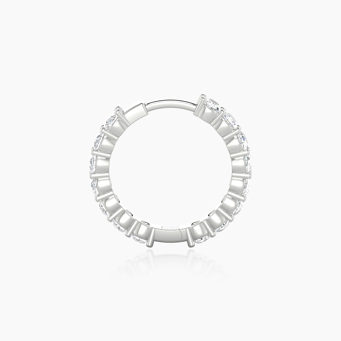 Vesta | 18k White Gold 9.5 mm Diamond Hoop Piercing