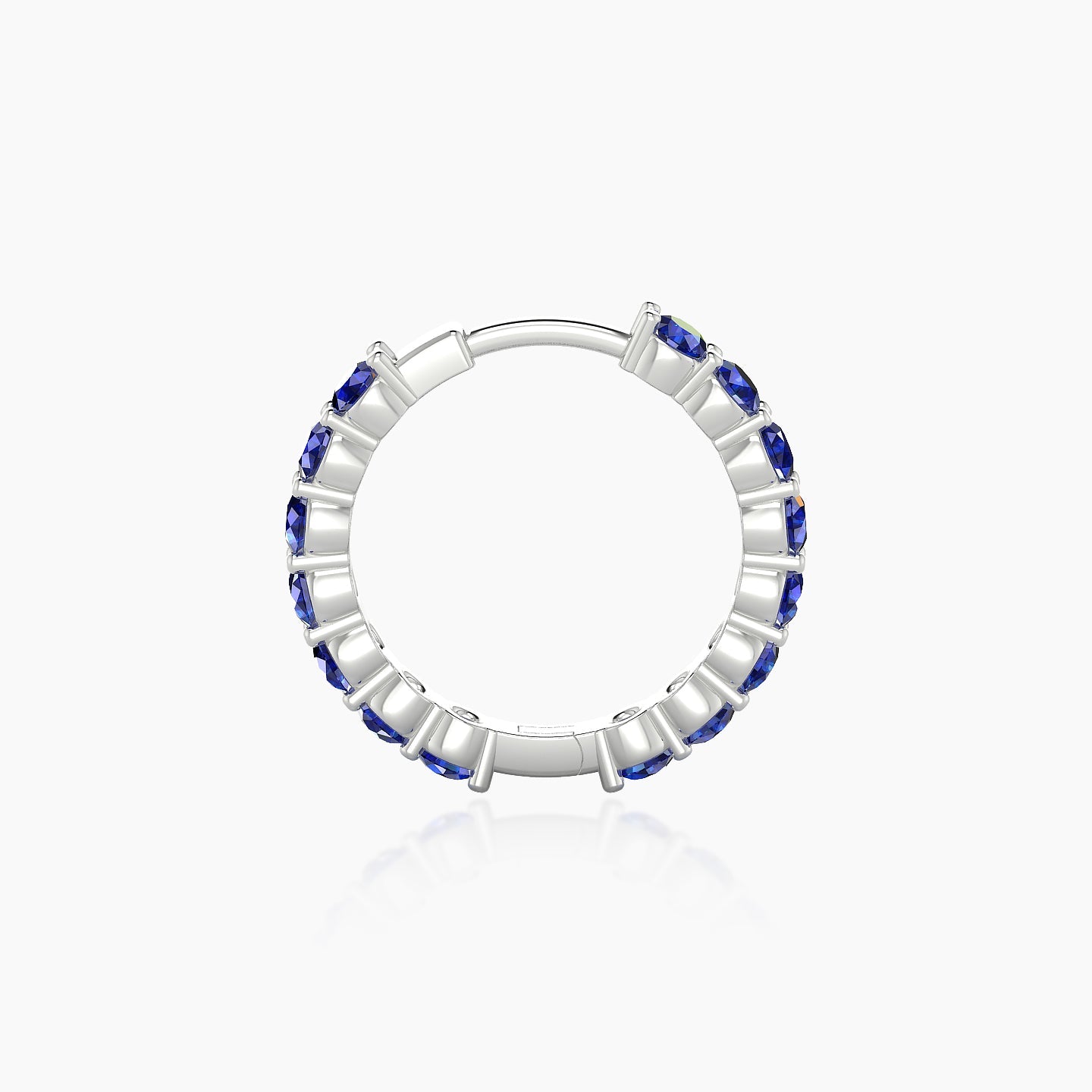 Vesta | 18k White Gold 9.5 mm Sapphire Hoop Piercing