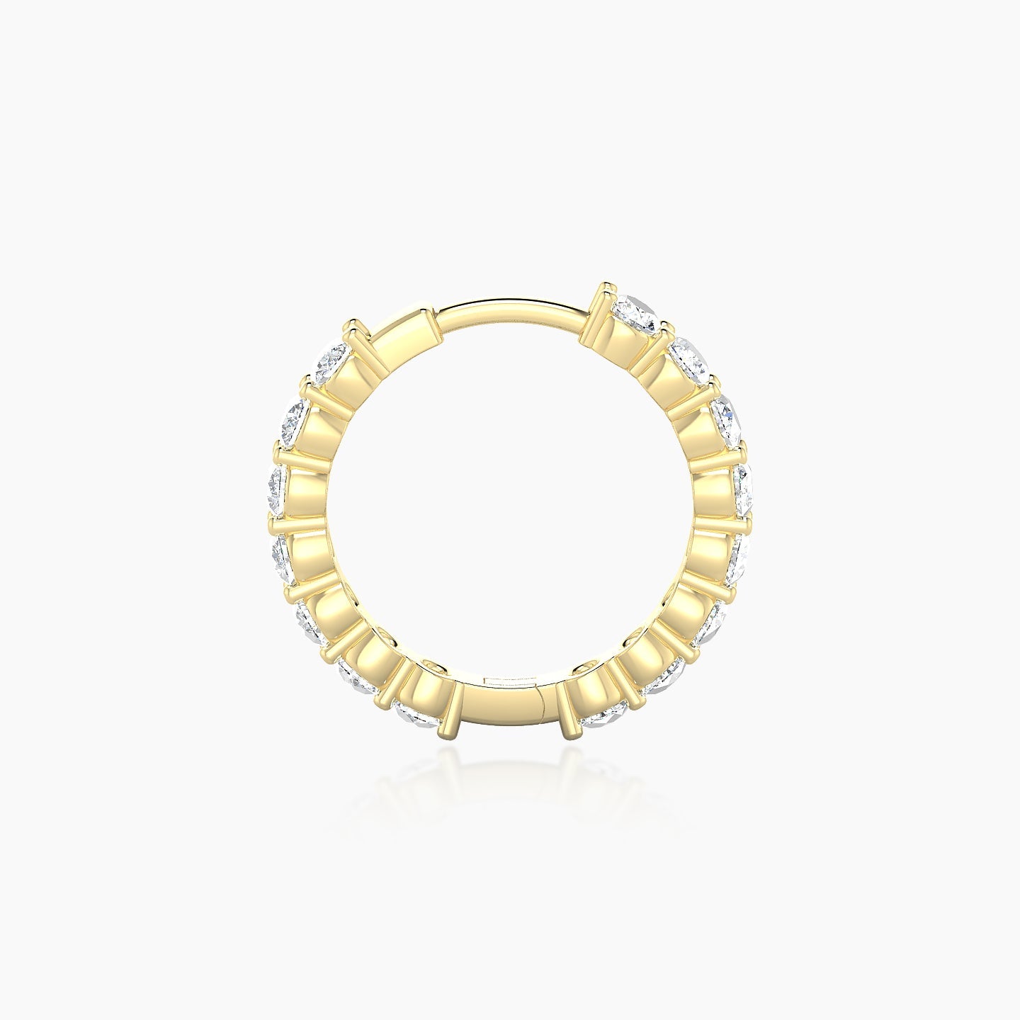 Vesta | 18k Yellow Gold 9.5 mm Diamond Hoop Piercing