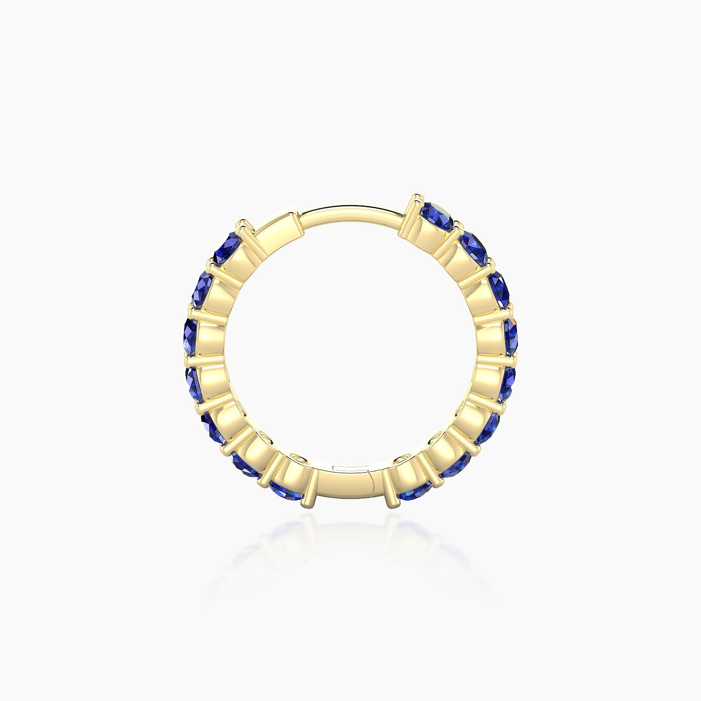 Vesta | 18k Yellow Gold 9.5 mm Sapphire Hoop Piercing