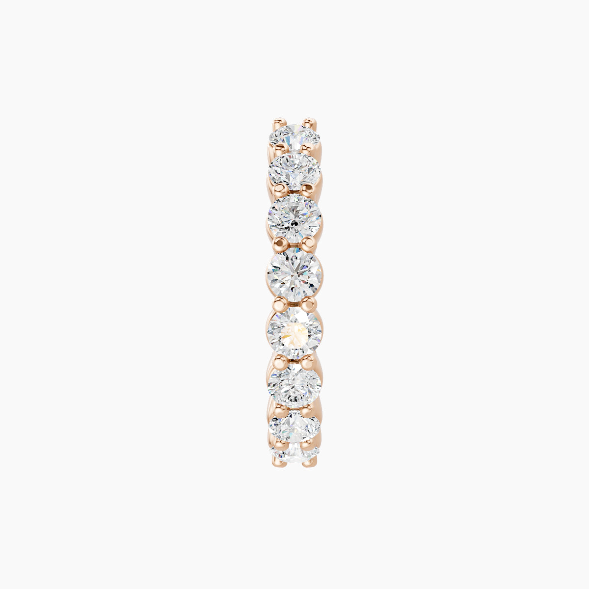 Vesta | 18k Rose Gold 9.5 mm Diamond Nose Ring Piercing