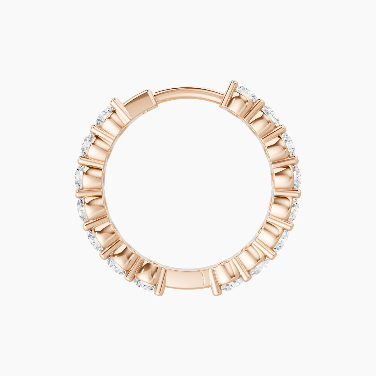 Vesta | 18k Rose Gold 9.5 mm Diamond Nose Ring Piercing