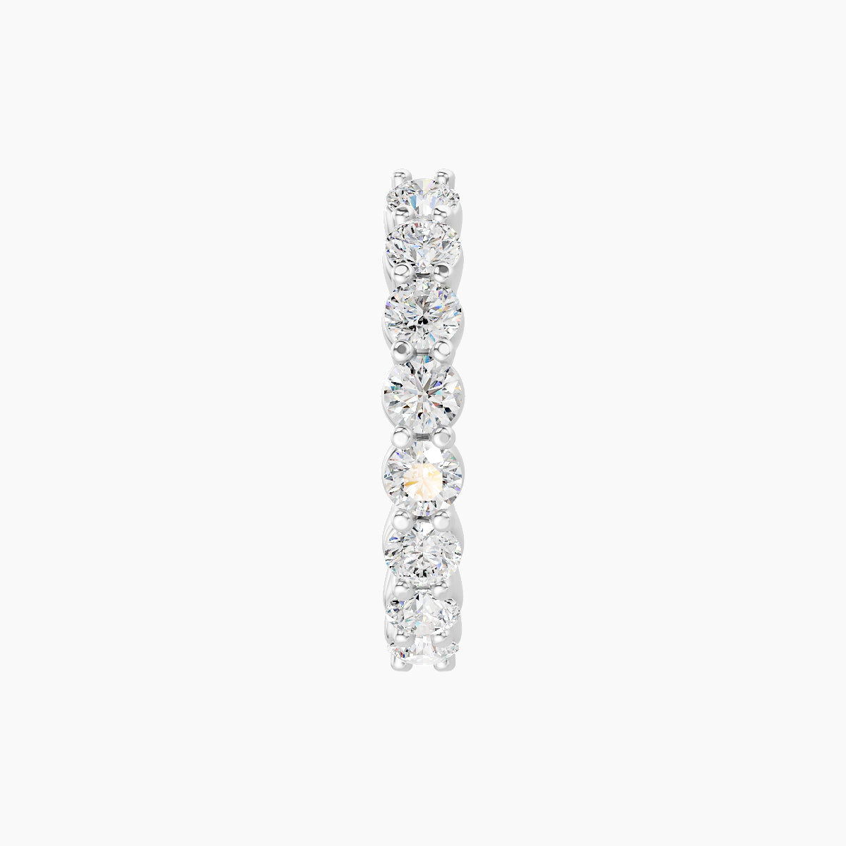 Vesta | 18k White Gold 9.5 mm Diamond Nose Ring Piercing