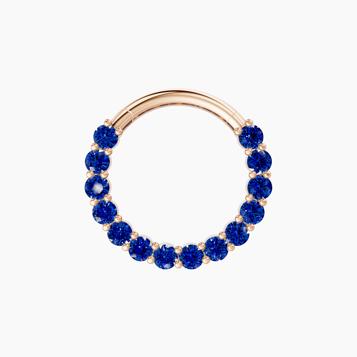 Vesta | 18k Rose Gold 9.5 mm Sapphire Septum Piercing