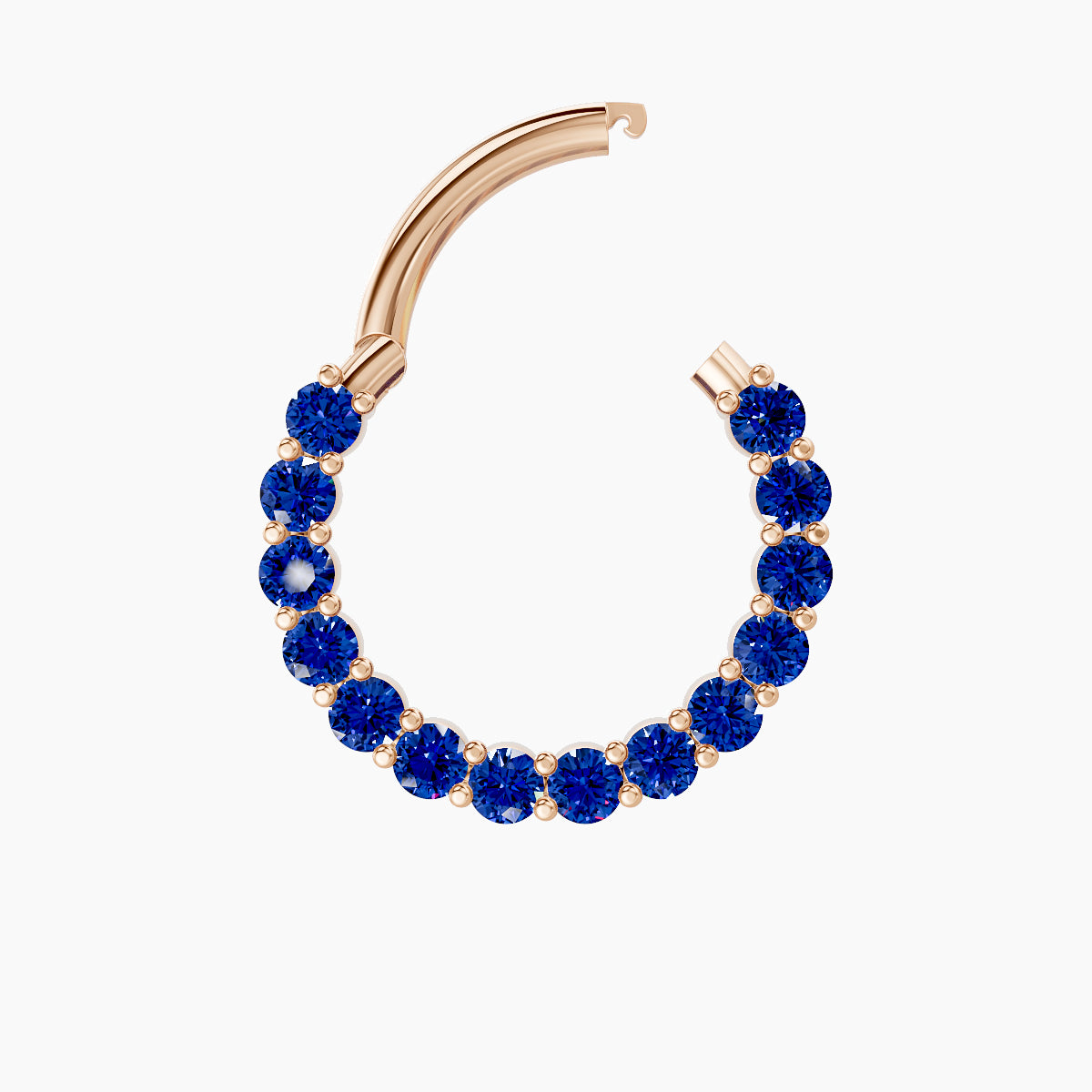 Vesta | 18k Rose Gold 9.5 mm Sapphire Septum Piercing
