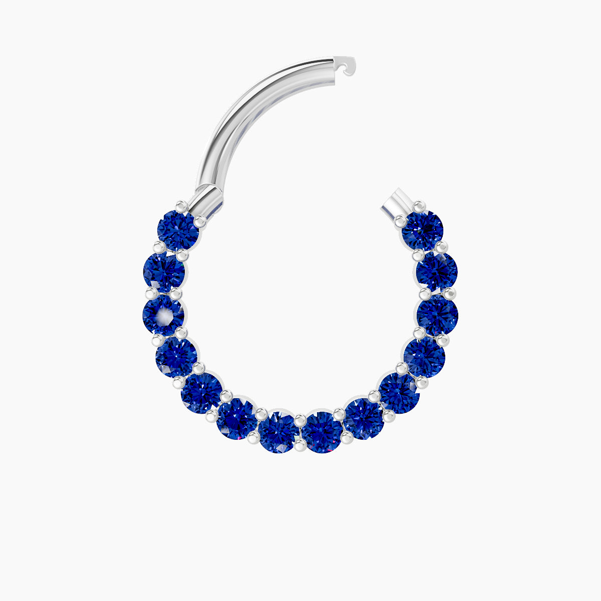 Vesta | 18k White Gold 9.5 mm Sapphire Septum Piercing
