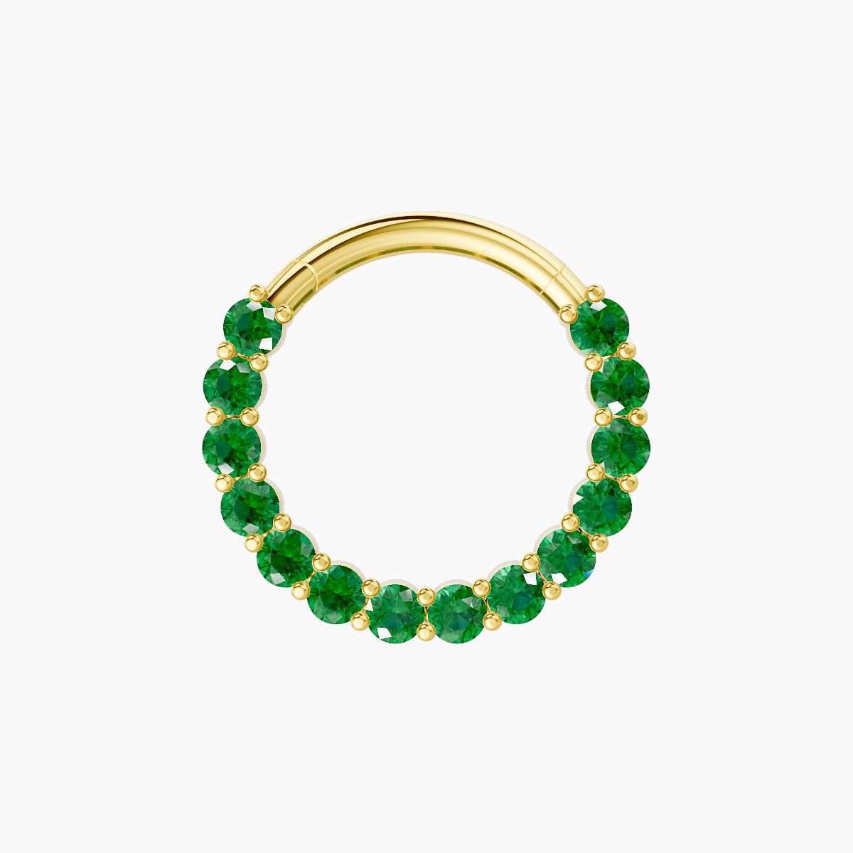Vesta | 18k Yellow Gold 9.5 mm Emerald Septum Piercing