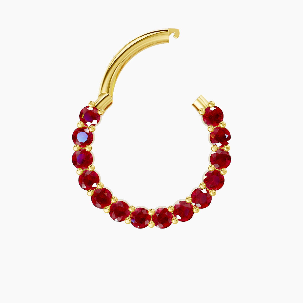Vesta | 18k Yellow Gold 9.5 mm Ruby Septum Piercing