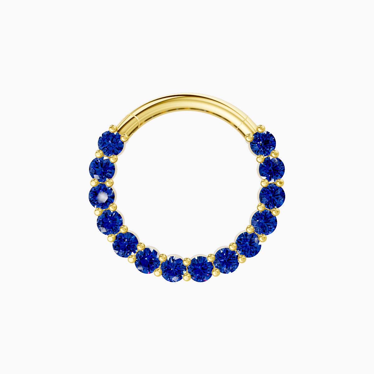 Vesta | 18k Yellow Gold 9.5 mm Sapphire Septum Piercing