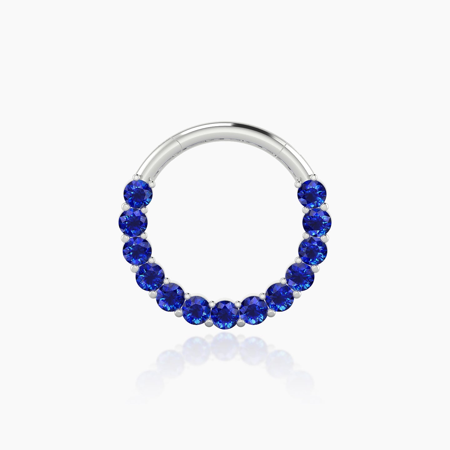 Vesta | 18k White Gold 9.5 mm Sapphire Septum Piercing