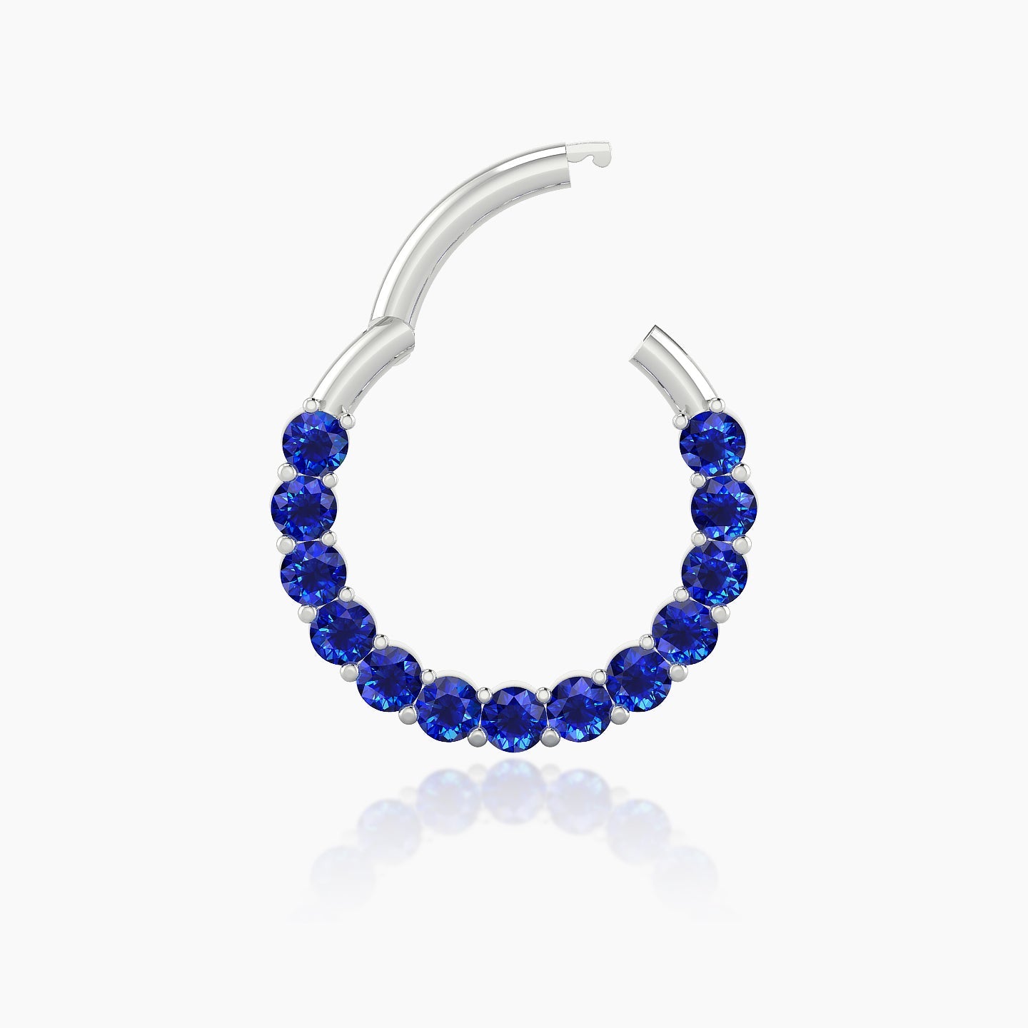 Vesta | 18k White Gold 9.5 mm Sapphire Septum Piercing