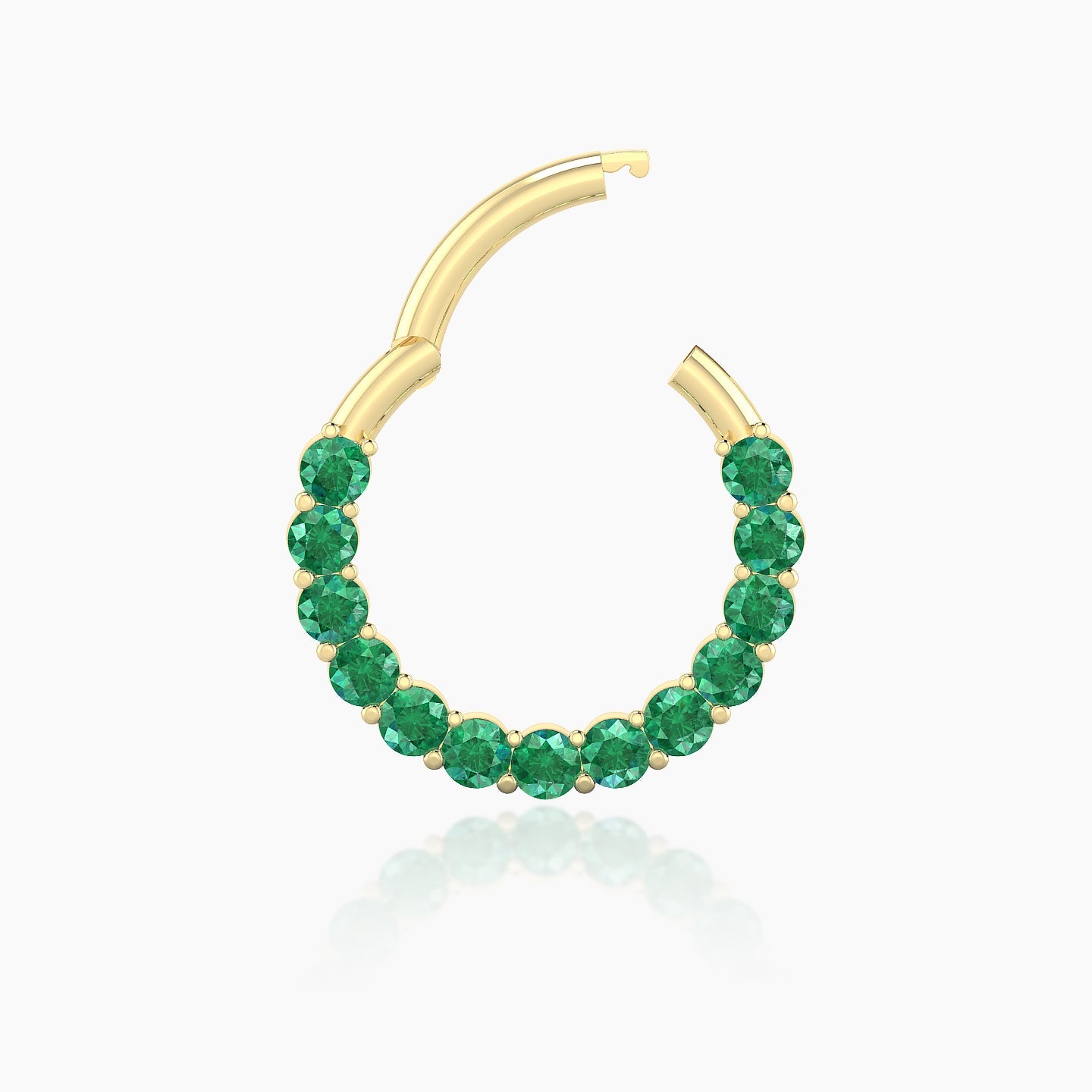 Vesta | 18k Yellow Gold 9.5 mm Emerald Septum Piercing