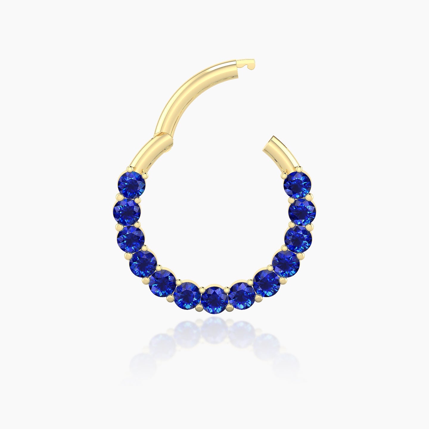 Vesta | 18k Yellow Gold 9.5 mm Sapphire Septum Piercing