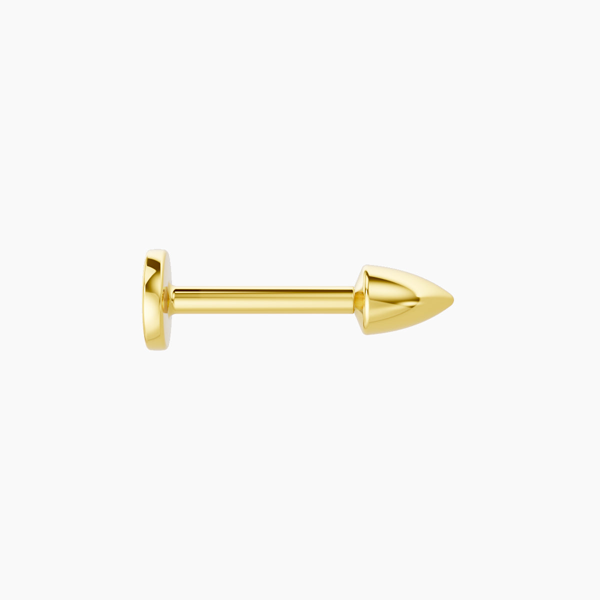 Xuan | 18k Yellow Gold 3.5 x 2.5 mm 6.5 mm Spike Piercing