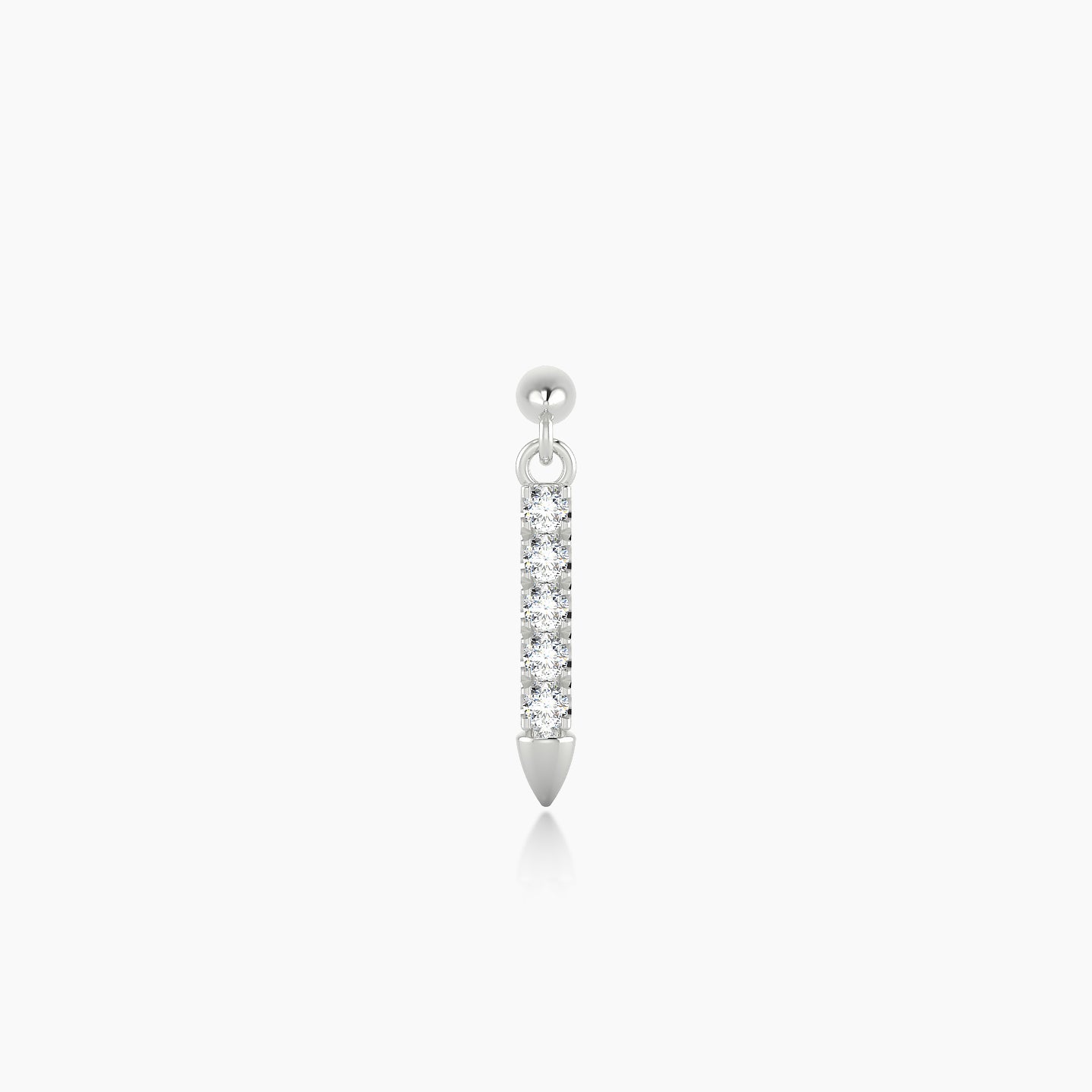 Xuan | 18k White Gold 11 mm Spike Diamond Piercing