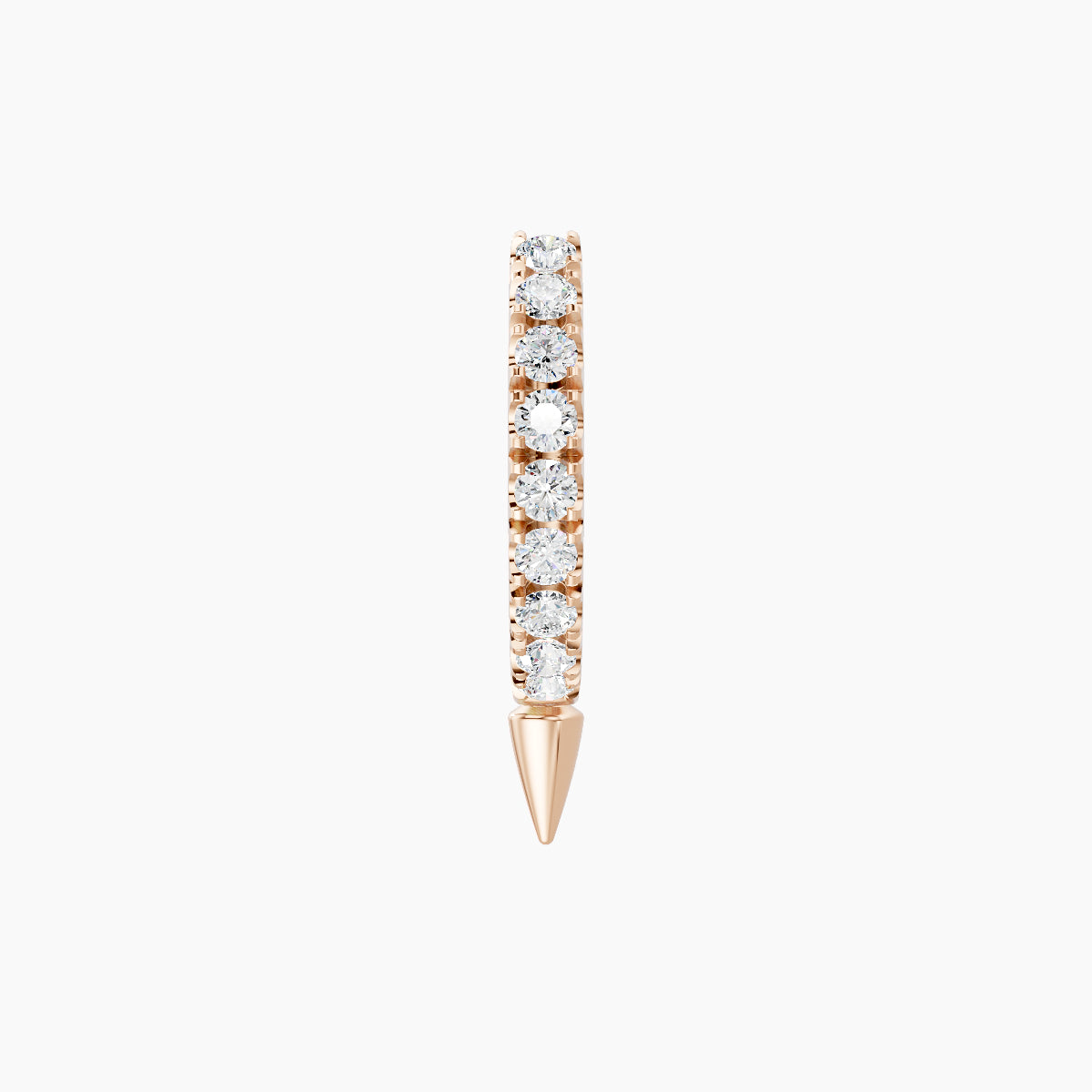 Xuan | 18k Rose Gold 6.5 mm Spike Diamond Hoop Piercing