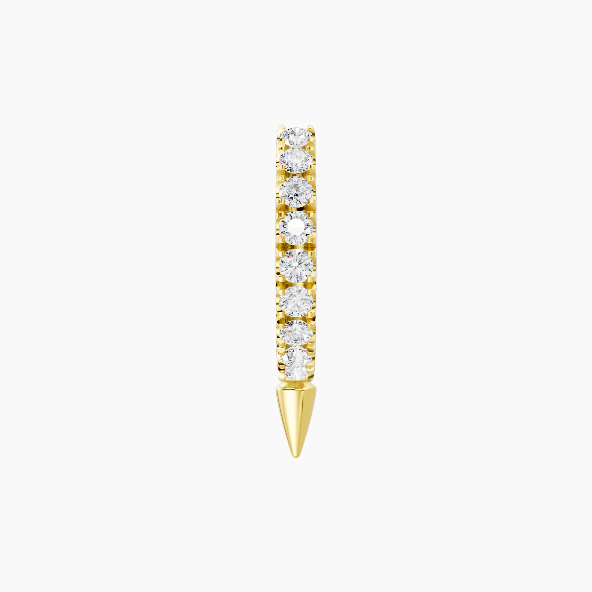 Xuan | 18k Yellow Gold 6.5 mm Spike Diamond Hoop Piercing